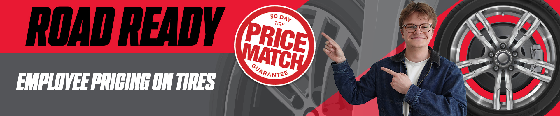 "Service specials banner with Chevrolet, Buick, GMC, Cadillac logos, and certified service text."